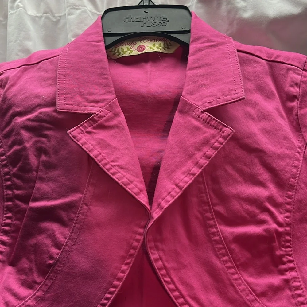 Hot pink crop jacket - Picture 2 of 4